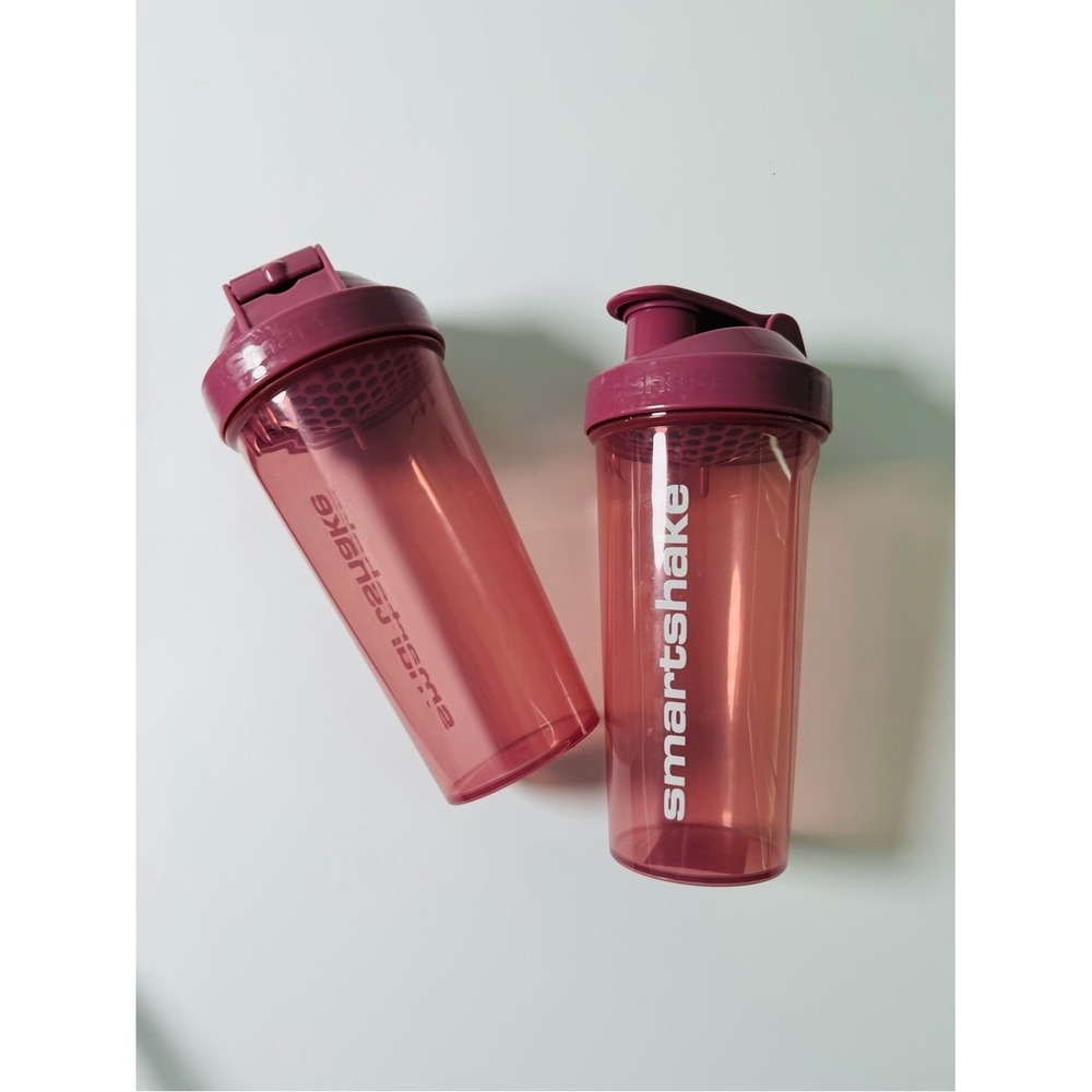 Smartshake Pink Protein Shaker Bottle - 27oz NEW SET OF 2